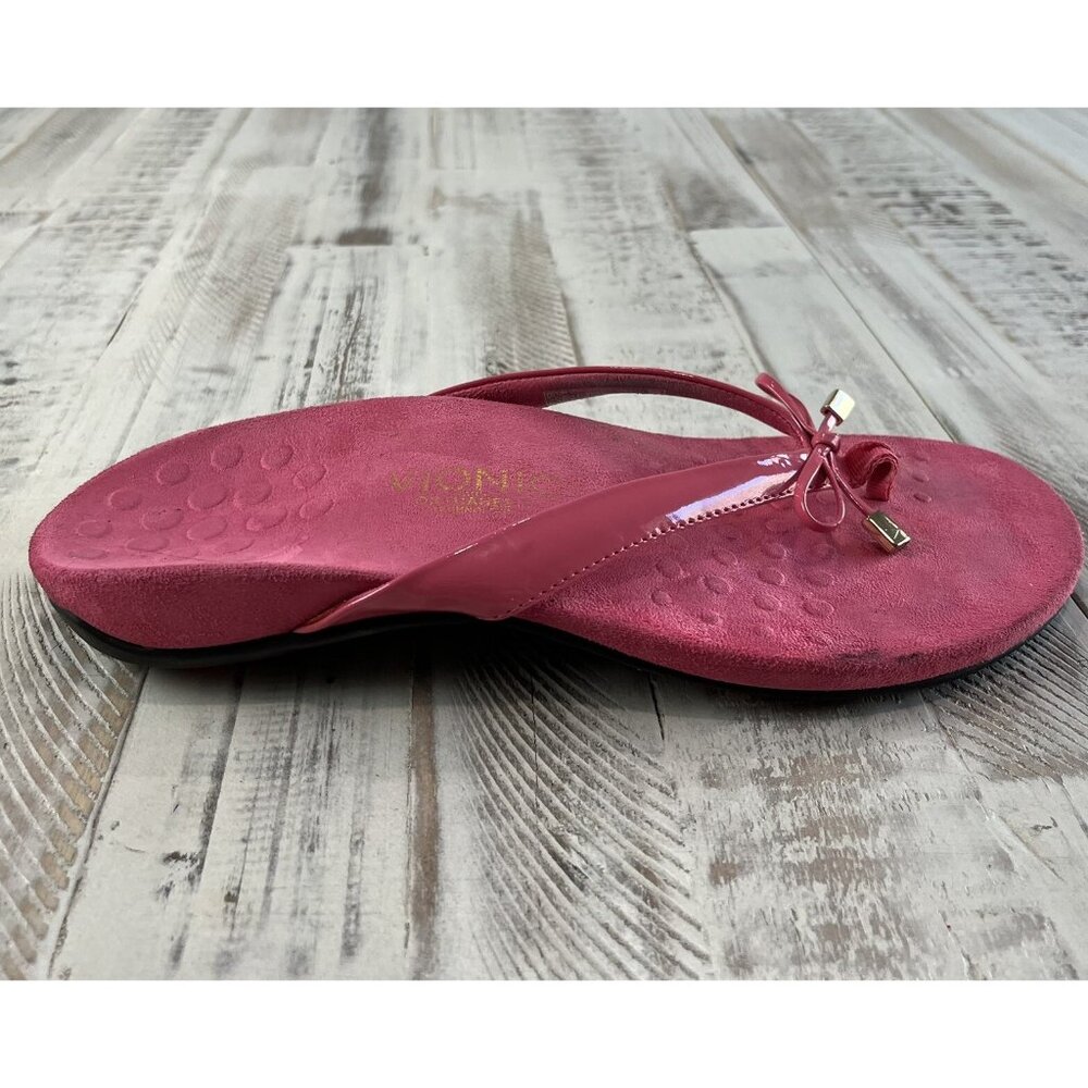 VIONIC BELLA Pink Flip Flop Bow Sandals Thong Women's Size 10 M - Picture 5 of 9